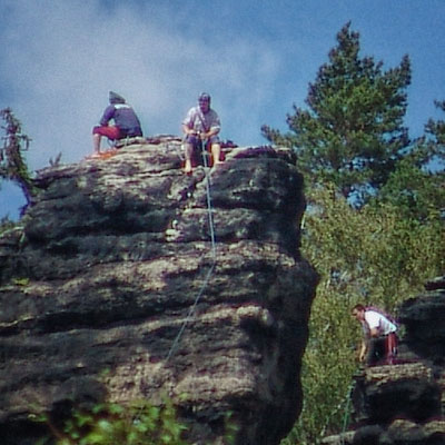 Bergsteiger im Bielatal