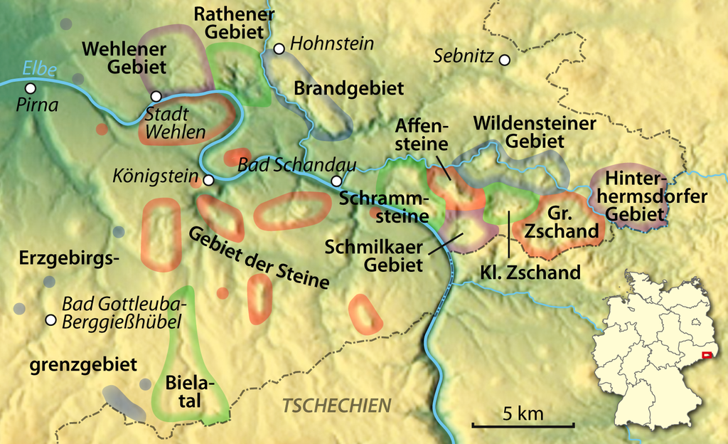 Sächsische Schweiz - Klettergebiete